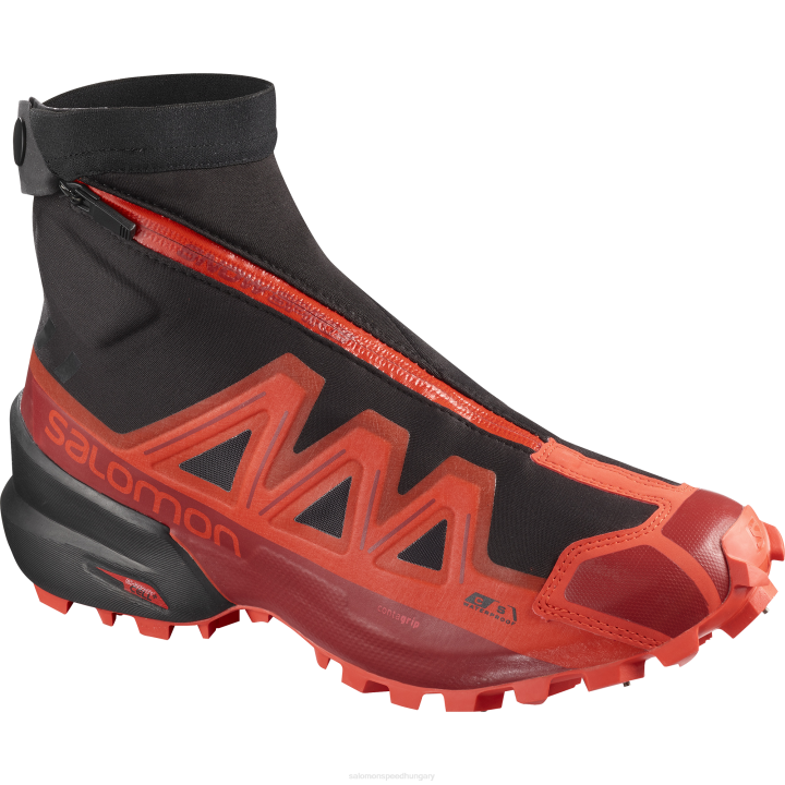 T8842080 Salomon fekete-versenyző piros-piros dalia unisex trail futócipő snowspike climasalomon vízálló piros