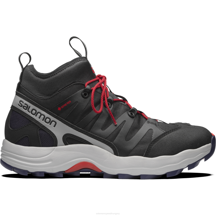 T884736 Salomon fekete-ötvözet-goji bogyó uniszex sportcipő xa pro 1 mid gore-tex fekete ötvözet-goji bogyó