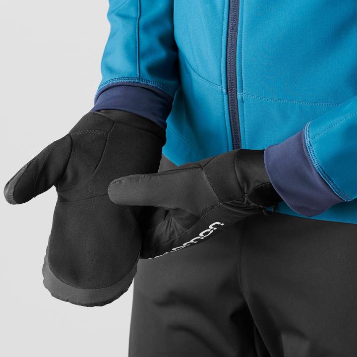 T8841165 Salomon fekete unisex kesztyű cross téli edzés fekete