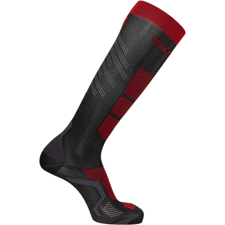 T8841135 Salomon fekete-versenypiros unisex zokni s/pro black-racing piros