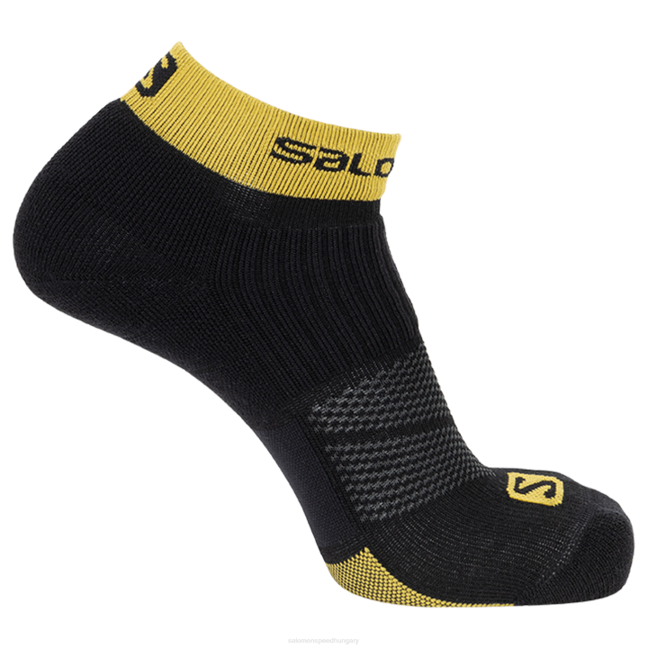 T8841140 Salomon fekete-sáfrány unisex zokni x ultra boka fekete-sáfrány