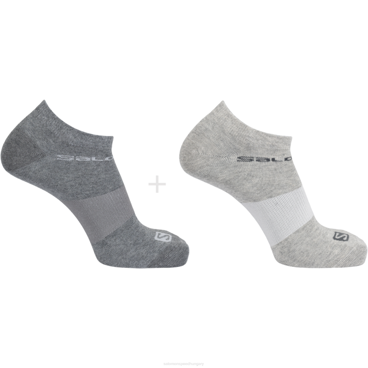 T8841149 Salomon világosszürke hangaszürke unisex zokni fesztivál 2 csomagos világosszürke hangaszürke