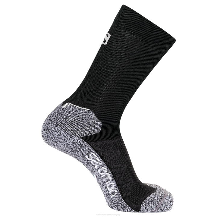 T8841160 Salomon fekete-fehér uniszex zokni speedcross crew fekete-fehér