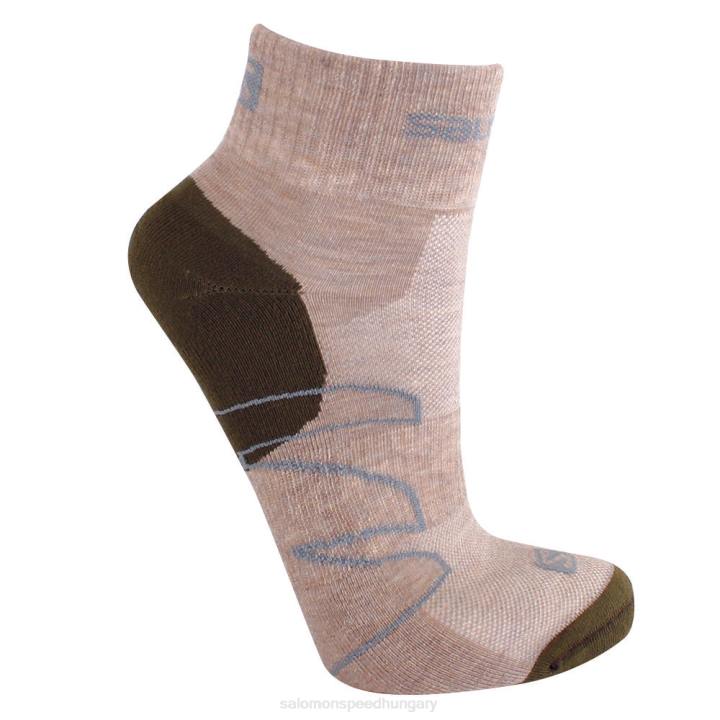 T8843336 Salomon khaki-olíva éjszaka crossover unisex zokni khaki- olive night