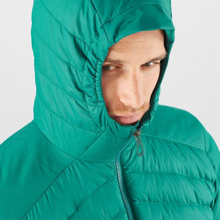 T884569 Salomon békés férfi kapucnis kabát elengedhetetlen xwarm down pacific