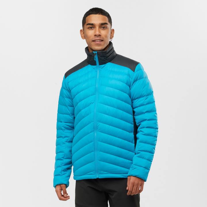 T884604 Salomon korallzátony férfi teljes cipzáras midlayer kabát elengedhetetlen xwarm down korallzátony