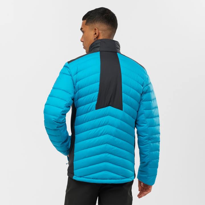 T884604 Salomon korallzátony férfi teljes cipzáras midlayer kabát elengedhetetlen xwarm down korallzátony