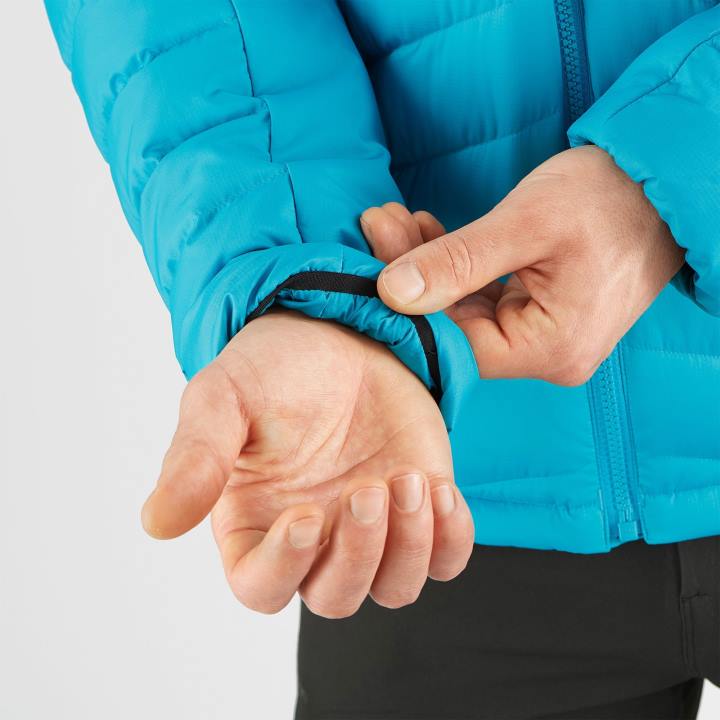 T884604 Salomon korallzátony férfi teljes cipzáras midlayer kabát elengedhetetlen xwarm down korallzátony