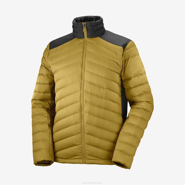 T884605 Salomon kömény-fekete férfi teljes cipzáras midlayer kabát elengedhetetlen xwarm down köményfekete