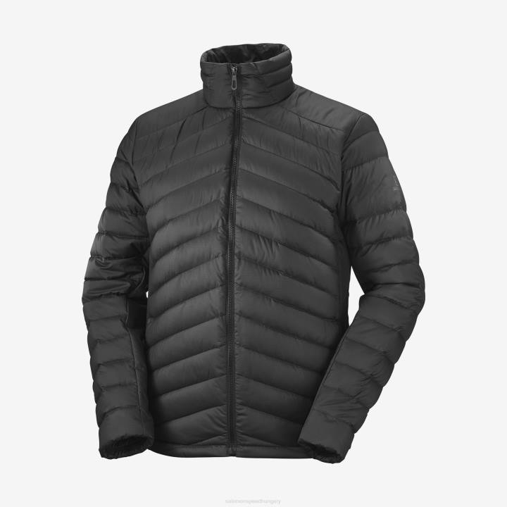 T884608 Salomon fekete férfi teljes cipzáras midlayer kabát elengedhetetlen xwarm down fekete