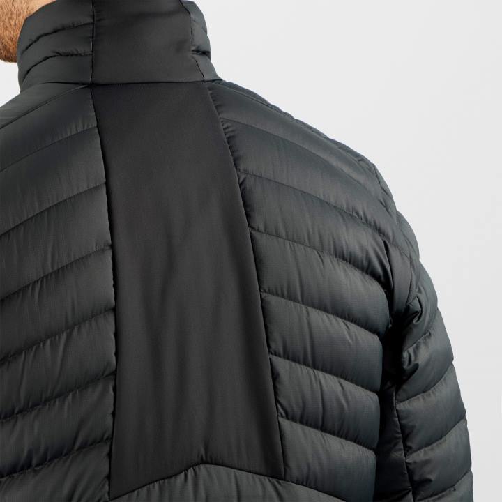 T884608 Salomon fekete férfi teljes cipzáras midlayer kabát elengedhetetlen xwarm down fekete