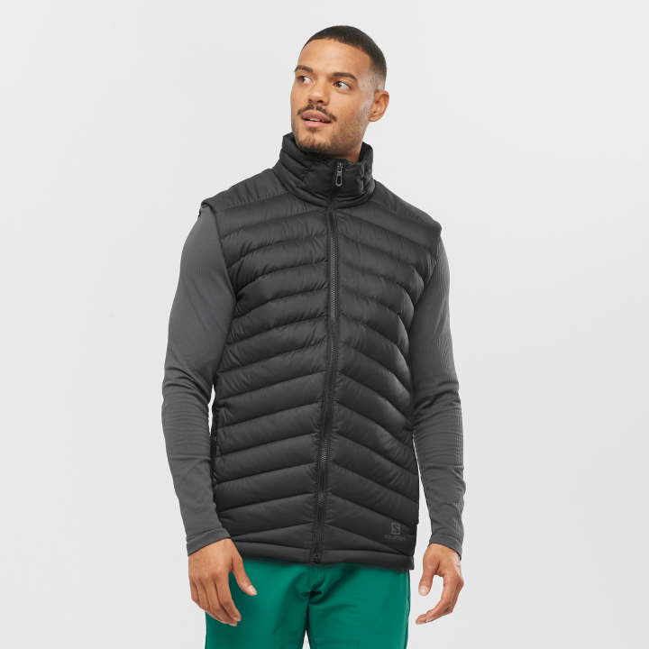 T884611 Salomon fekete férfi kapucnis kabát elengedhetetlen xwarm down fekete