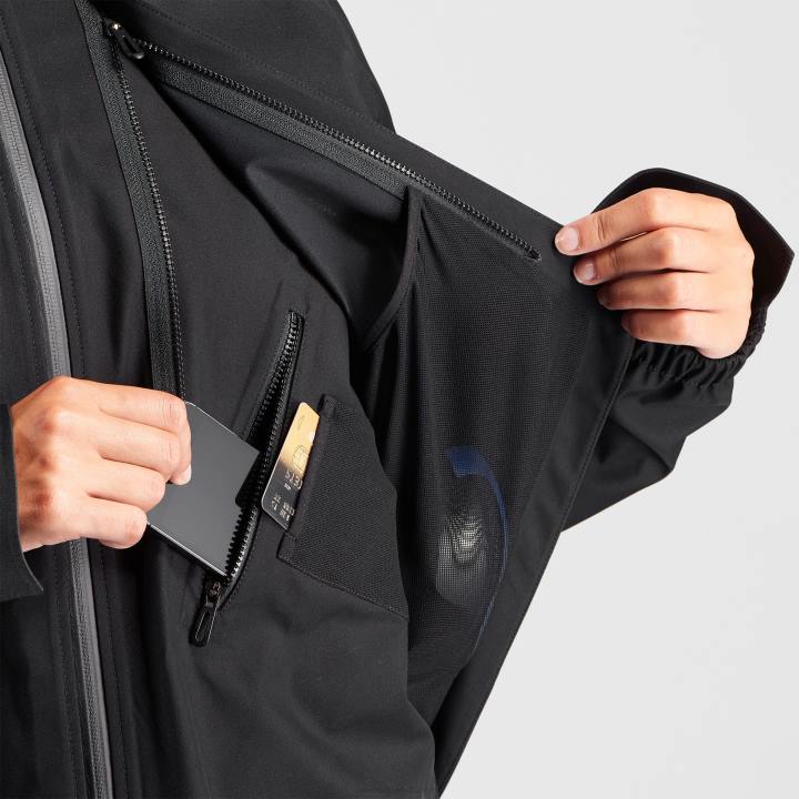 T884624 Salomon fekete női kabát outlife wp commuter parka w fekete