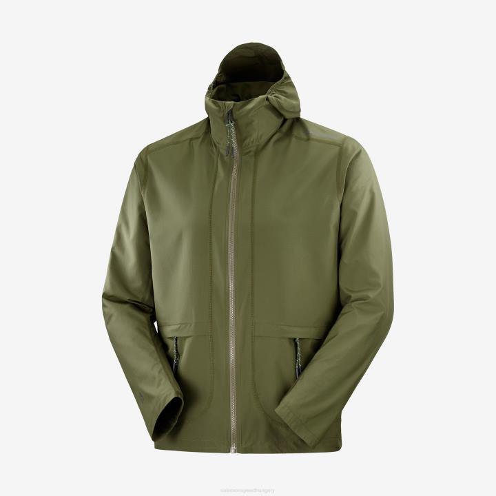 T884625 Salomon olajbogyó éjszaka férfi kagylódzseki outlife csomagolható shell u olive night