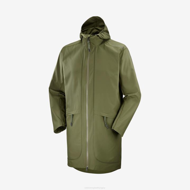 T884627 Salomon olajbogyó éjszaka unisex shell kabát outlife long csomagolható olive night
