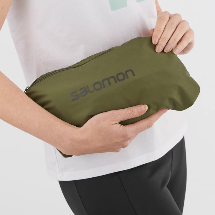 T884627 Salomon olajbogyó éjszaka unisex shell kabát outlife long csomagolható olive night