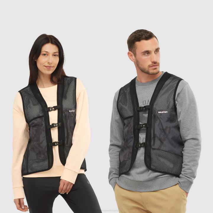 T884628 Salomon fehér fekete uniszex mellény outlife megfordítható segédprogram u fehér-fekete