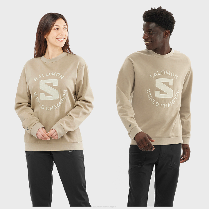 T884865 Salomon pörkölt kesudió unisex crewneck pulóver outlife logó nyári pörkölt kesudió