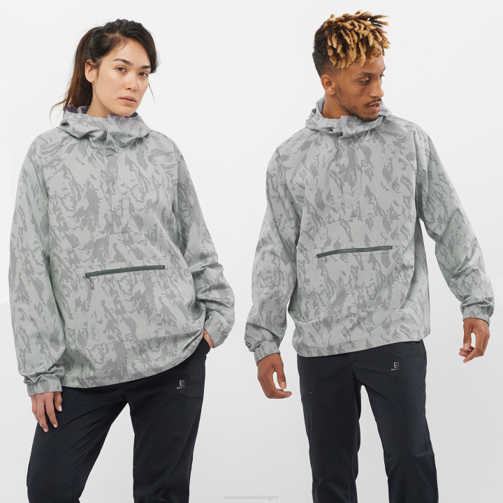 T884916 Salomon ötvözet-ao uniszex kagylódzseki outlife ripstop half zip alloy-ao