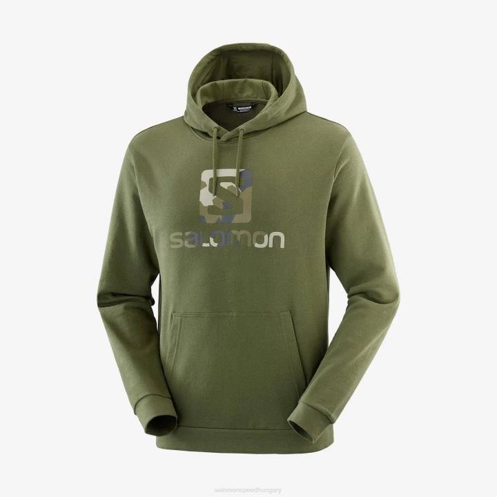 T884127 Salomon olajbogyó éjszaka outlife pulóver kapucnis unisex olive night