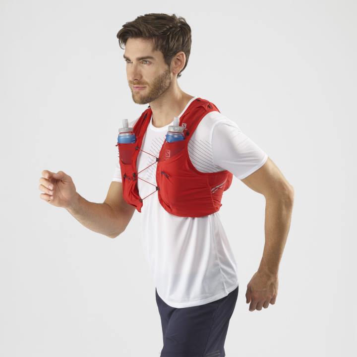 T8841037 Salomon goji bogyó-fekete uniszex futómellény lombikkal, benne sense pro 10 goji bogyó-fekete