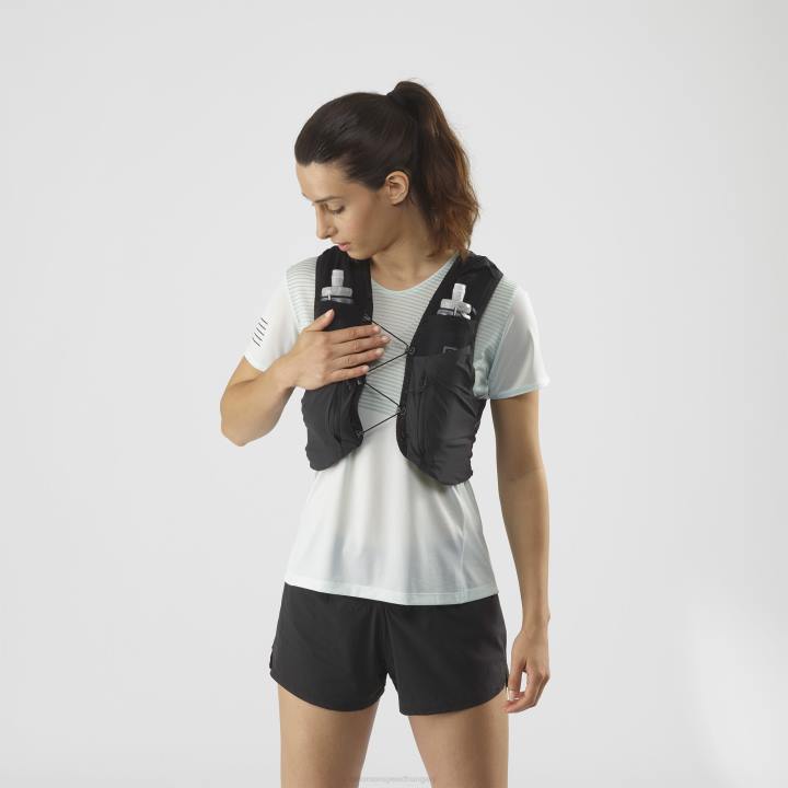 T8841038 Salomon fekete-ébenfa uniszex futómellény lombikkal, benne sense pro 10 fekete-ében