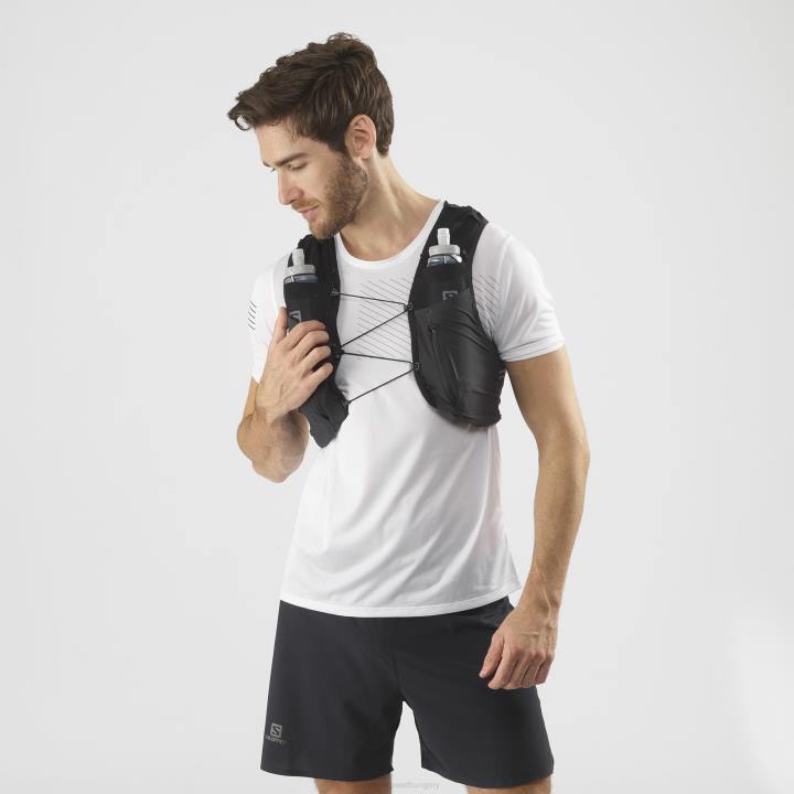 T8841038 Salomon fekete-ébenfa uniszex futómellény lombikkal, benne sense pro 10 fekete-ében