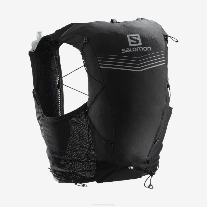 T8841039 Salomon fekete uniszex futómellény lombikkal együtt adv skin 12