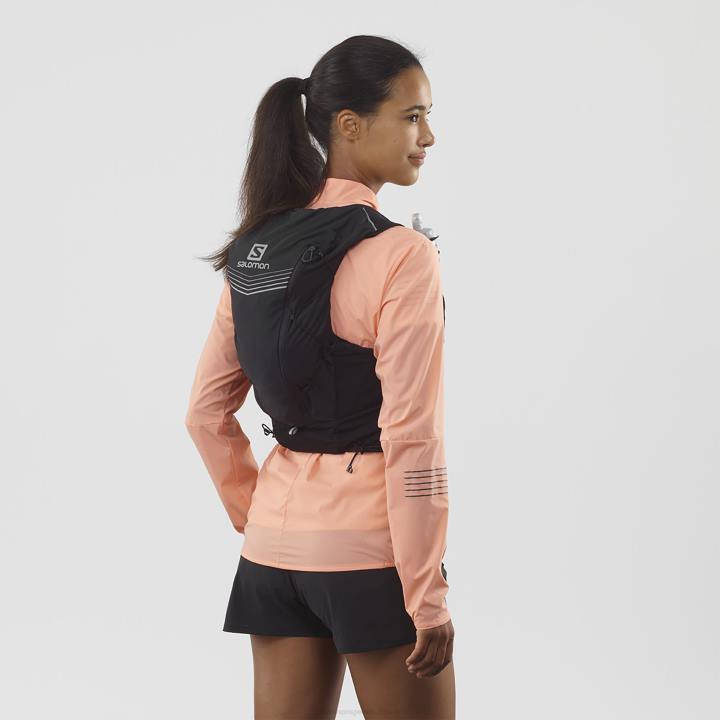 T8841039 Salomon fekete uniszex futómellény lombikkal együtt adv skin 12