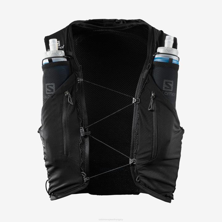 T8841039 Salomon fekete uniszex futómellény lombikkal együtt adv skin 12