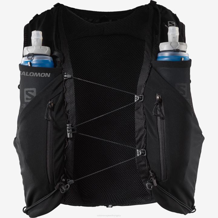 T8841048 Salomon fekete uniszex futómellény lombikkal együtt adv skin 12 black
