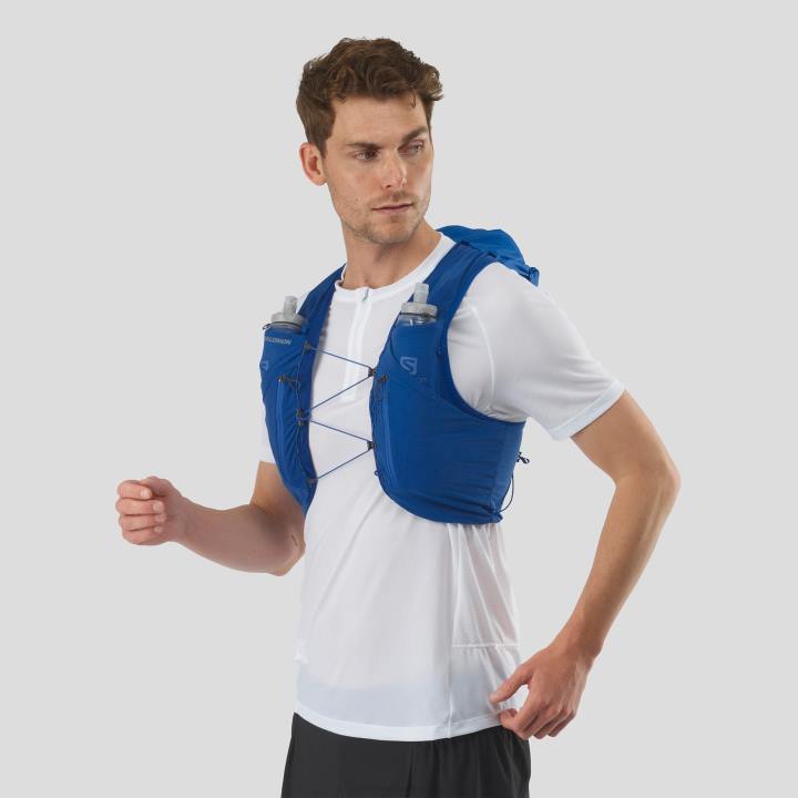 T8841051 Salomon tengeri kék-ében-fehér unisex futómellény lombikkal együtt adv skin 12 blue-ebony-white