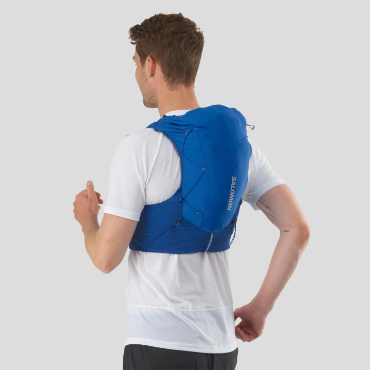 T8841051 Salomon tengeri kék-ében-fehér unisex futómellény lombikkal együtt adv skin 12 blue-ebony-white