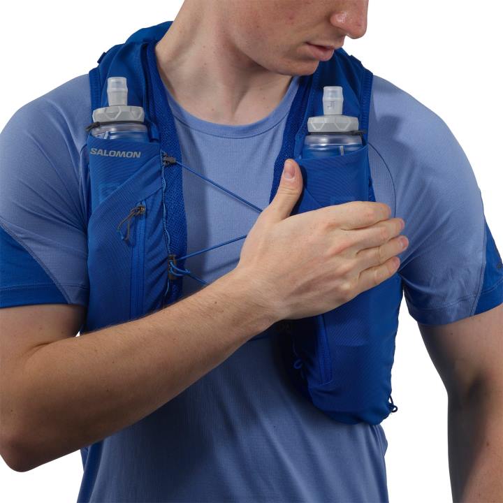 T8841051 Salomon tengeri kék-ében-fehér unisex futómellény lombikkal együtt adv skin 12 blue-ebony-white