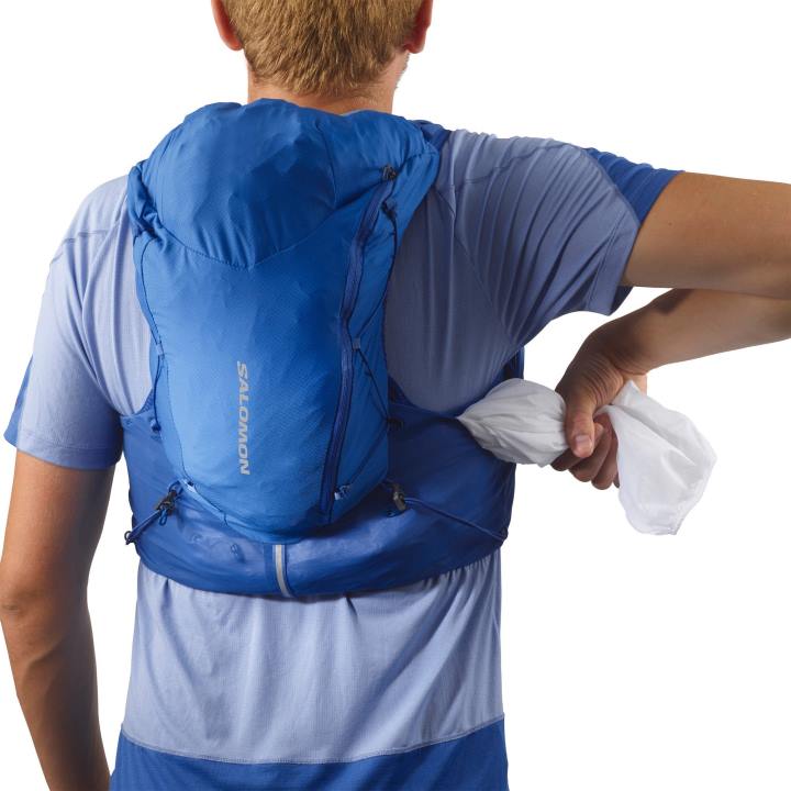 T8841051 Salomon tengeri kék-ében-fehér unisex futómellény lombikkal együtt adv skin 12 blue-ebony-white