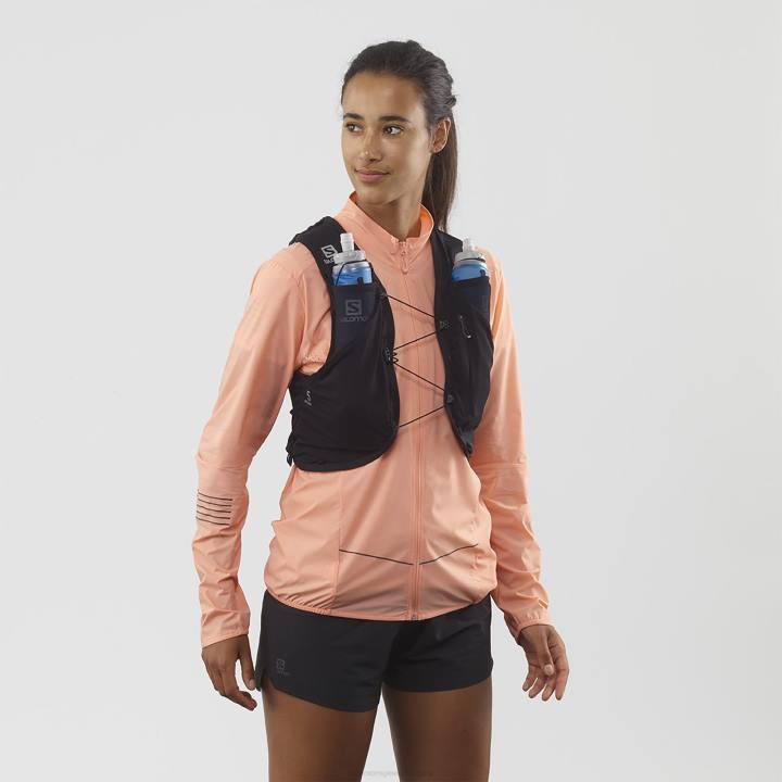 T8841053 Salomon fekete uniszex futómellény lombikkal adv skin 5 black