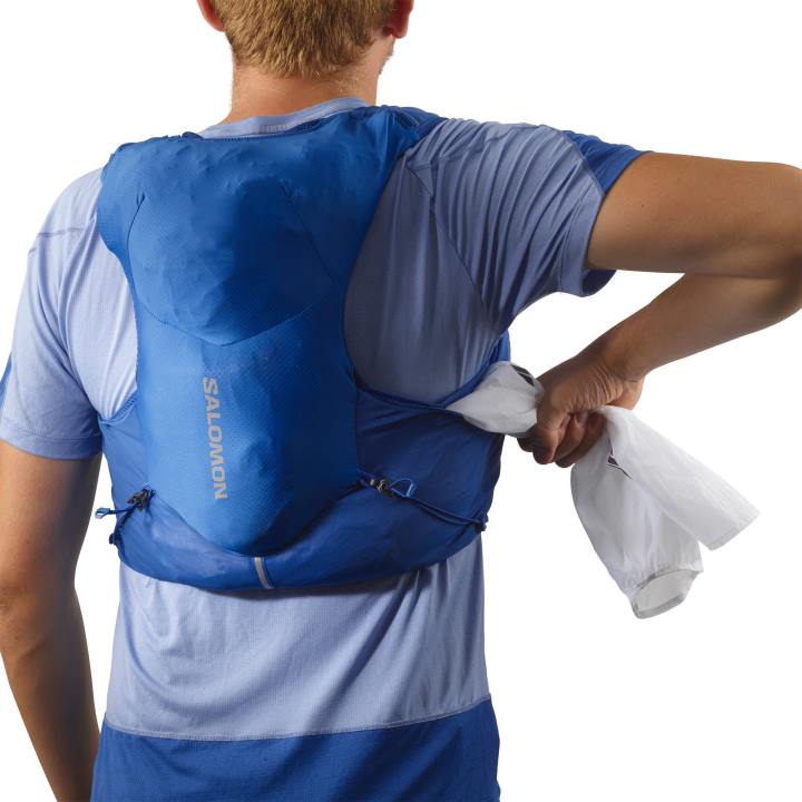T8841058 Salomon tengeri kék-ében-fehér unisex futómellény lombikkal adv skin 5 tengeri kék-ében-fehér