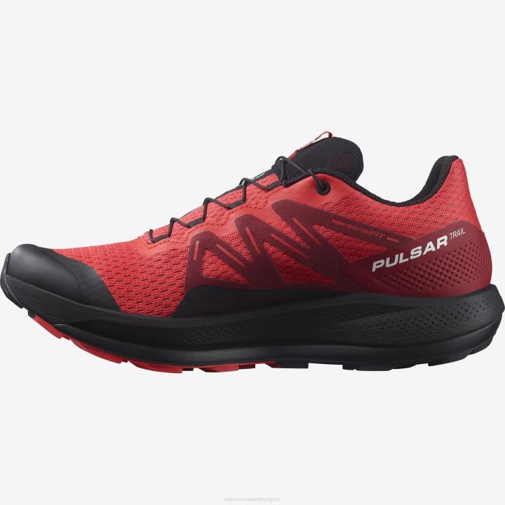 T8842796 Salomon mákpiros/biciklipiros/fekete pulsar trail mens mák piros kerékpározás piros fekete