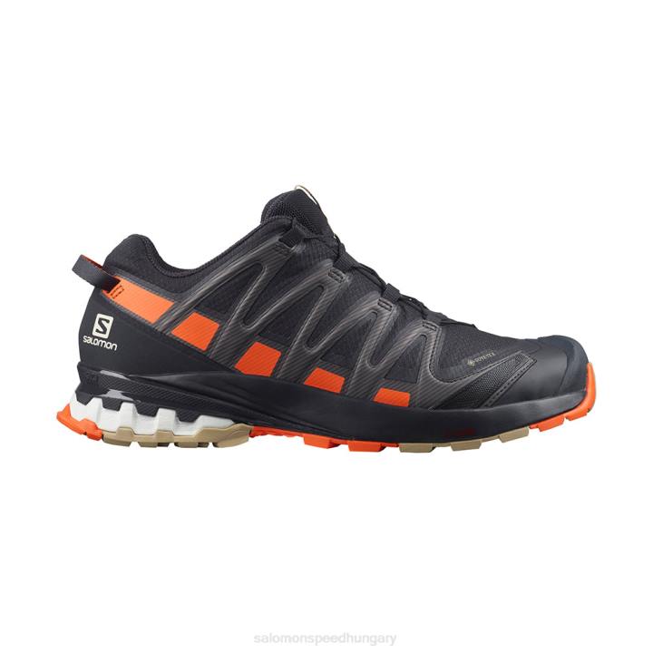 T8843005 Salomon éjszakai égbolt-vörös narancs-szafari xa pro 3d v8 gore-tex túracipő éjszakai égbolt-vörös narancs-szafari