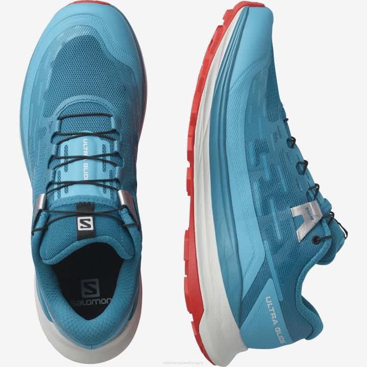 T884395 Salomon kristály kékeszöld/korallzátony/goji bogyó ultra glide férfi kristály kékeszöld