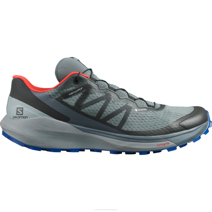 T884687 Salomon viharos időjárás-kőbánya-paradicsom férfi trail futócipő sense ride 4 gore-tex invisible fit quarry-tomato