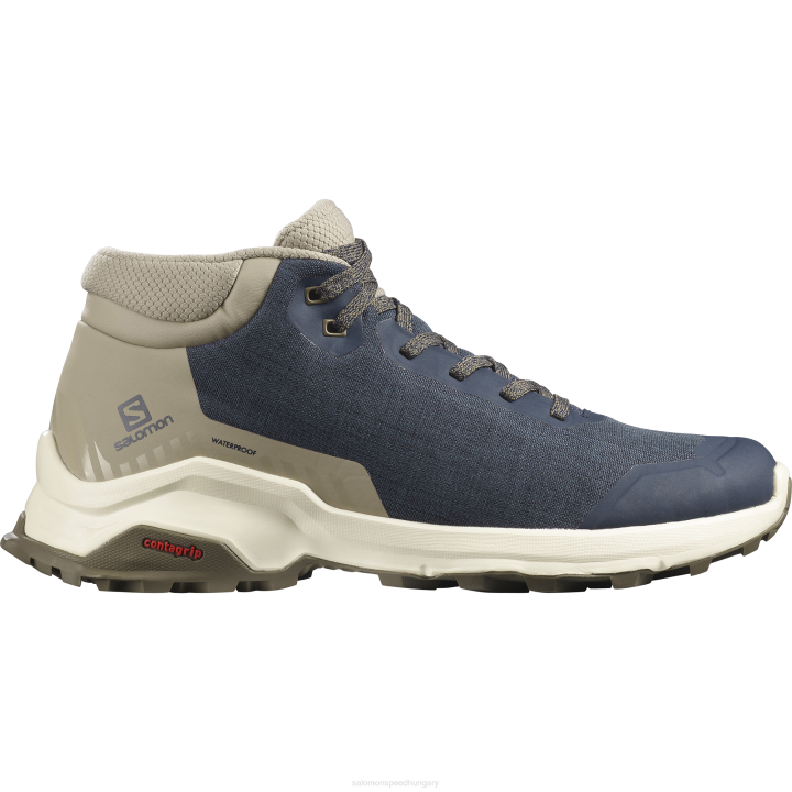 T884785 Salomon sötétkék-vintage khaki-bungee zsinór férfi téli csizma x felfed chukka climasalomon vízálló sötétkék-bungee zsinór