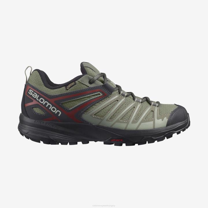 T8842061 Salomon ricinus szürke-árnyék-bossa nova férfi túracipő x crest gore-tex ricinus szürke-árnyék-bossa nova