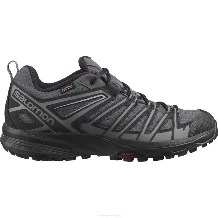 T8842063 Salomon mágnes-fekete-csendes árnyalat férfi túracipő x crest gore-tex mágnes-fekete-csendes árnyalat