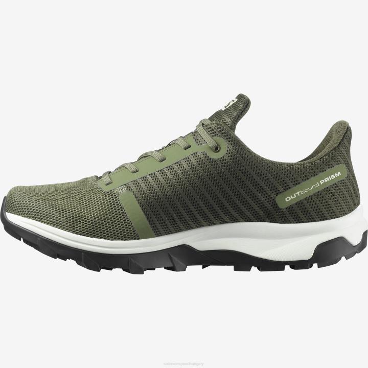 T8842248 Salomon zöld-olívás éjszakai-vanília jég férfi túracipő kimenő prizma gore-tex zöld-oliva éjszakai jég
