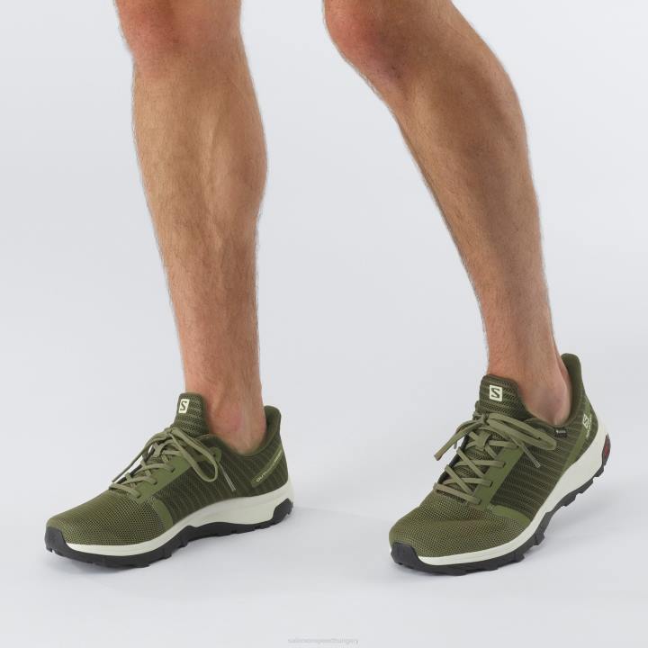 T8842248 Salomon zöld-olívás éjszakai-vanília jég férfi túracipő kimenő prizma gore-tex zöld-oliva éjszakai jég