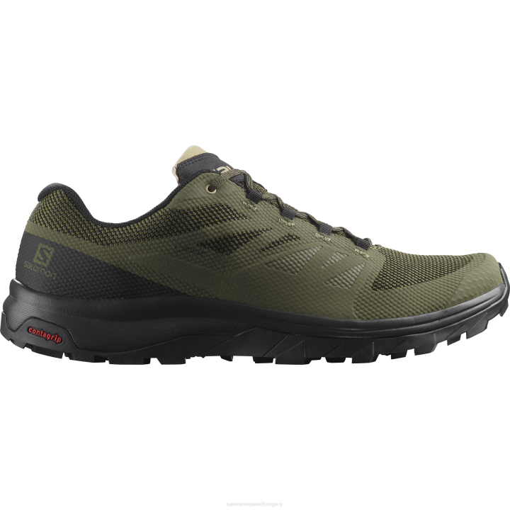 T8842249 Salomon égett olíva-fekete-szafari férfi túracipő körvonalai gore-tex égetett olíva-fekete-szafari