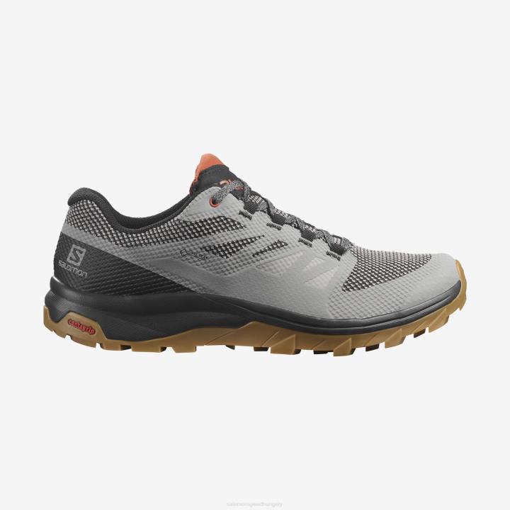 T8842251 Salomon fagyszürkére-feketére égetett tégla férfi túracipő körvonala gore-tex frost szürke-feketére égetett tégla