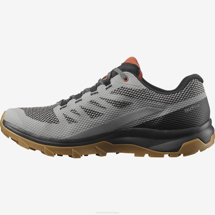 T8842251 Salomon fagyszürkére-feketére égetett tégla férfi túracipő körvonala gore-tex frost szürke-feketére égetett tégla