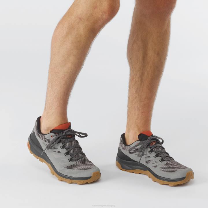 T8842251 Salomon fagyszürkére-feketére égetett tégla férfi túracipő körvonala gore-tex frost szürke-feketére égetett tégla